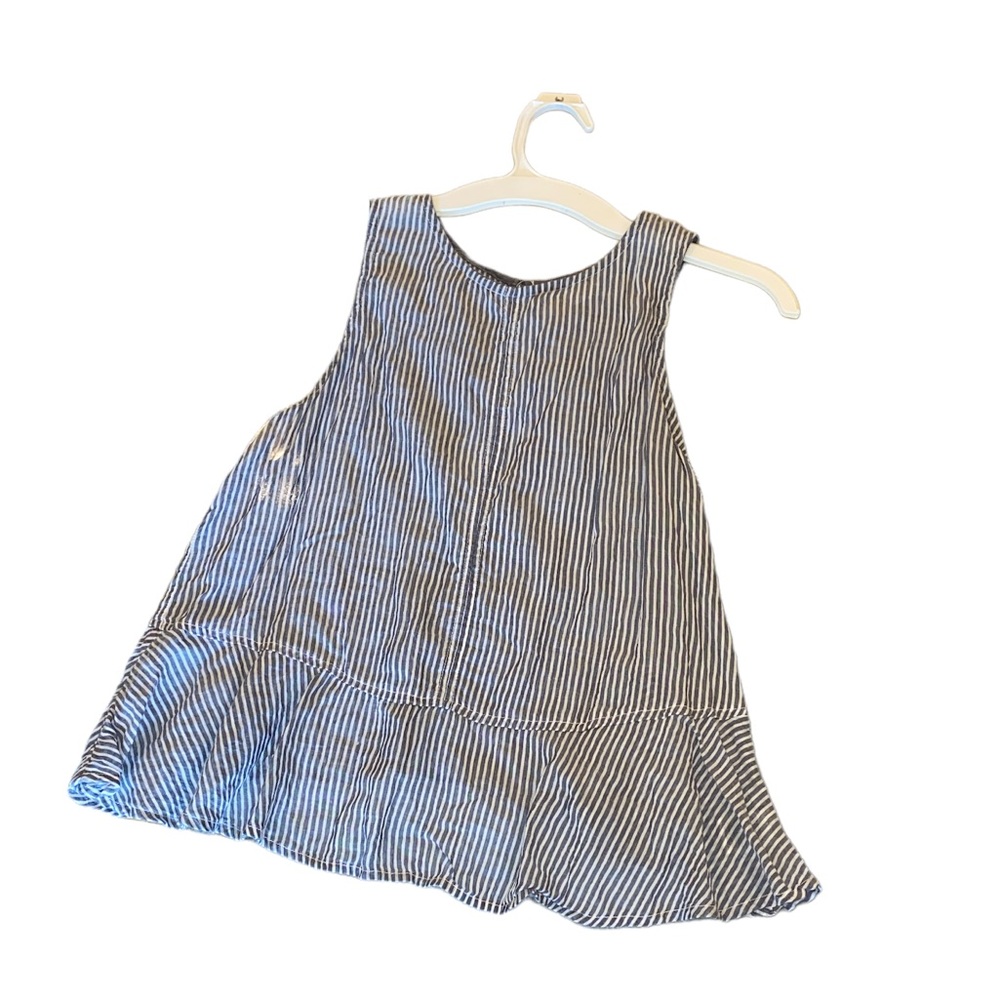 Gray and White stripe tank